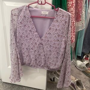 Long sleeve floral blouse